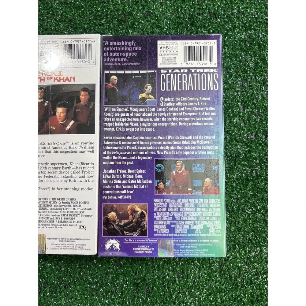 Star Trek Lot Of 2 VHS Tapes Generations &‎ The Wrath Of Khan New Sealed